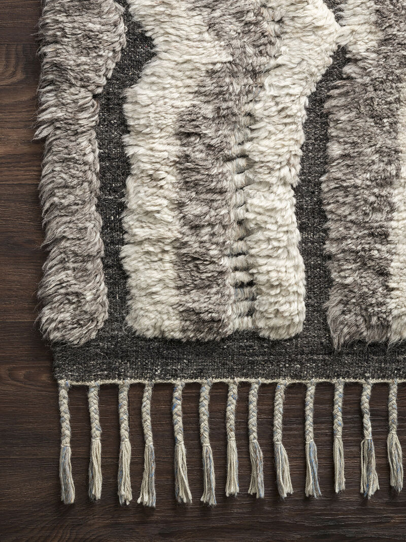Khalid KF03 Stone/Charcoal 5'6" x 8'6" Rug