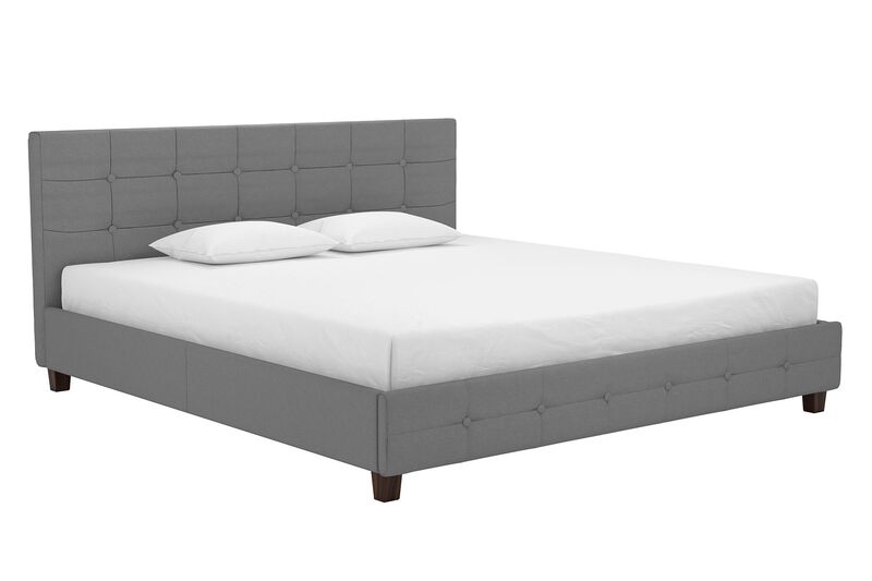 Ryder Black Linen Upholstered Bed