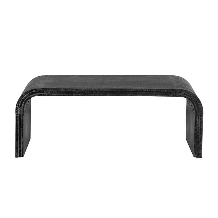 Merax Minimalist Coffee Table with Curved Edge