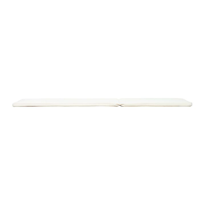Pina Outdoor Cushion for Lounge Chaise, 79 Inch, Plush White Fabric - Benzara