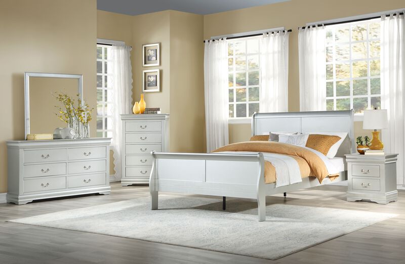 ACME Louis Philippe Nightstand, Platinum