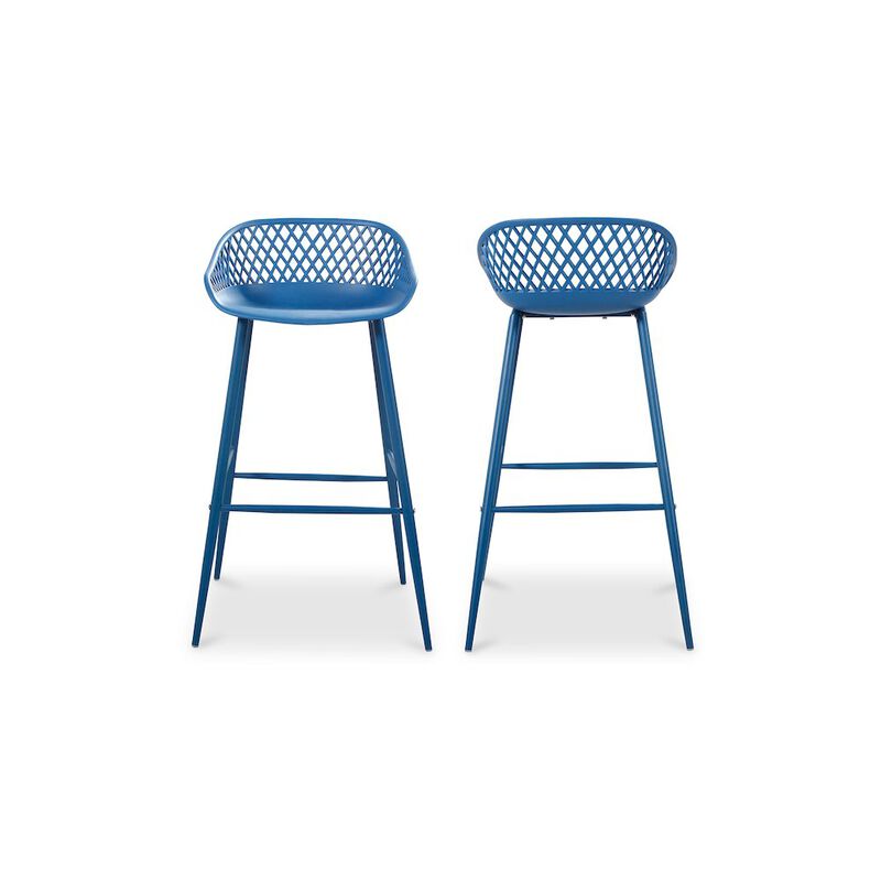 Moe’s Piazza Outdoor Barstool Blue - Set Of Two