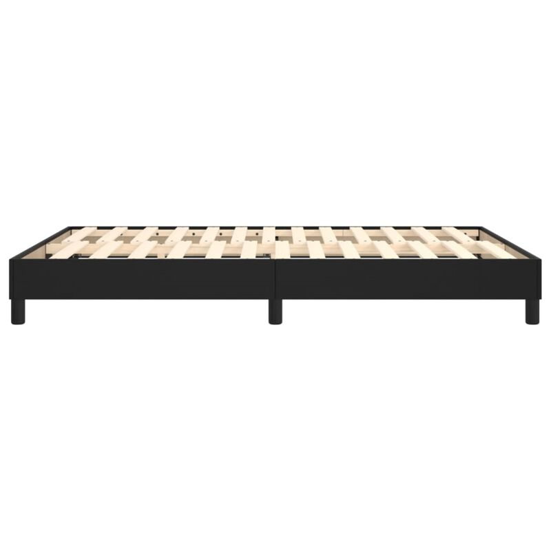 vidaXL Box Spring Bed Frame Black 53.9"x74.8" Full Faux Leather