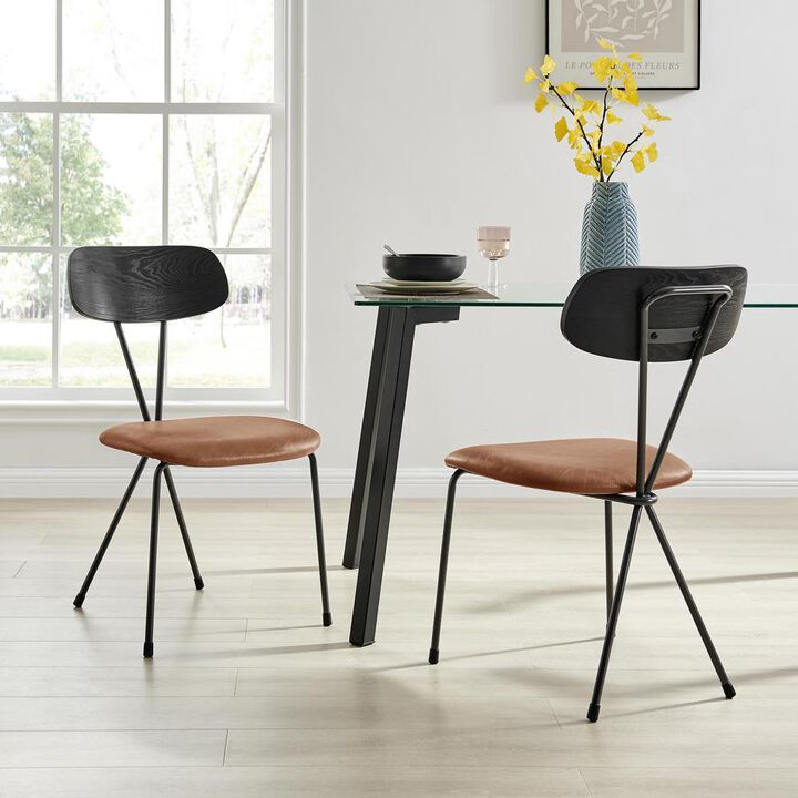 Elise PU Dining Side Chair, (Set of 4)