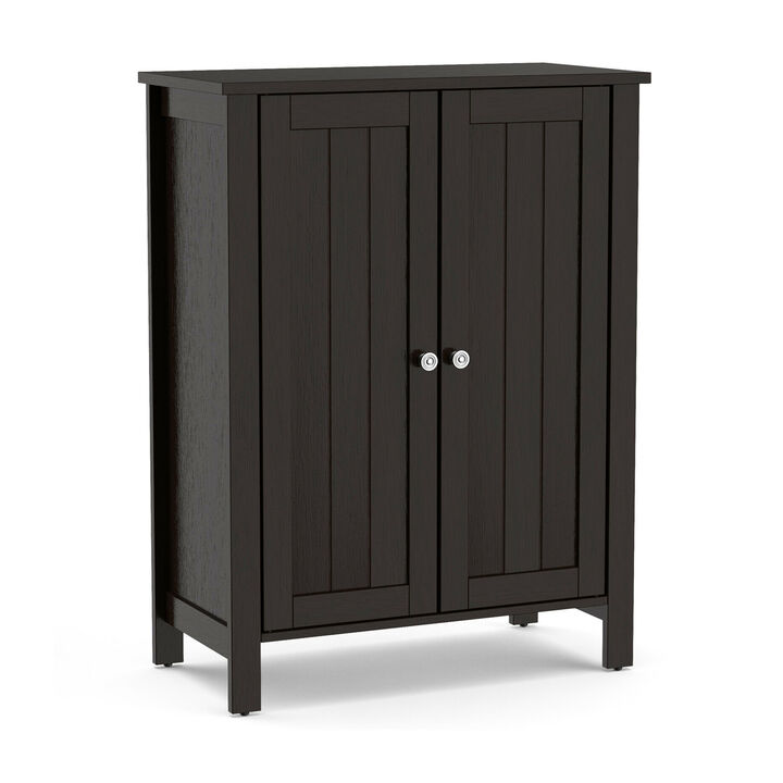 2-Door Bathroom Floor Storage Cabinet Space Saver Organizer 2-Door Bathroom Floor Storage Cabinet Space Saver Organizer