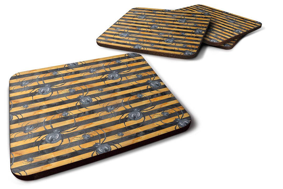 Caroline's Treasures Watecolor Halloween Spiders Decorative coasters, 3.5, Multicolor