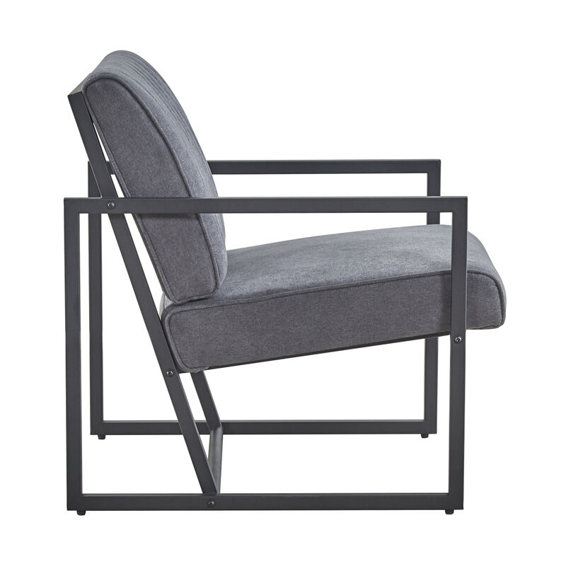 Modern design high quality fabric + steel armchair, for Kitchen, Dining, Bedroom, Living Room