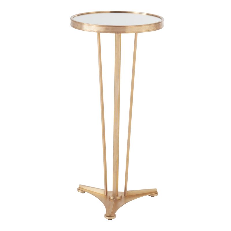 French Moderne Side Table- Brass