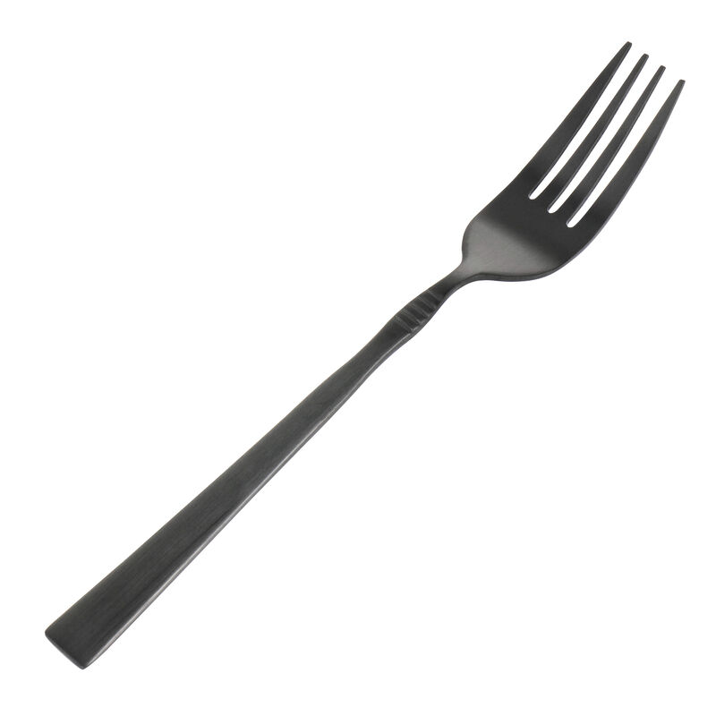 MegaChef Cravat 20 Piece Flatware Utensil Set, Stainless Steel Silverware Metal Service for 4 in Matte Black