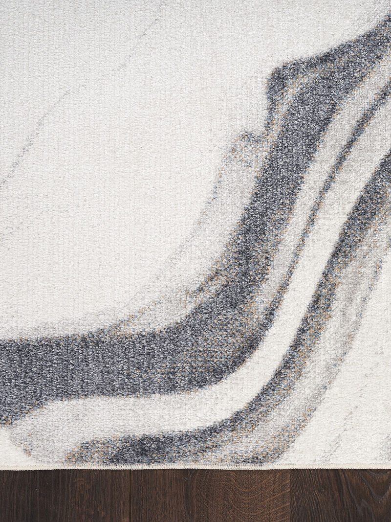 Astra Machine Washable ASW15 Ivory/Gray 7'10" x 10' Rug