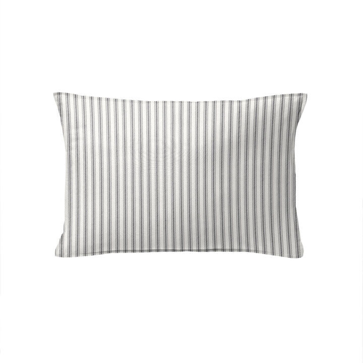6ix Tailors Fine Linens Cruz Ticking Stripes Gray/Ivory Decorative Throw Pillows