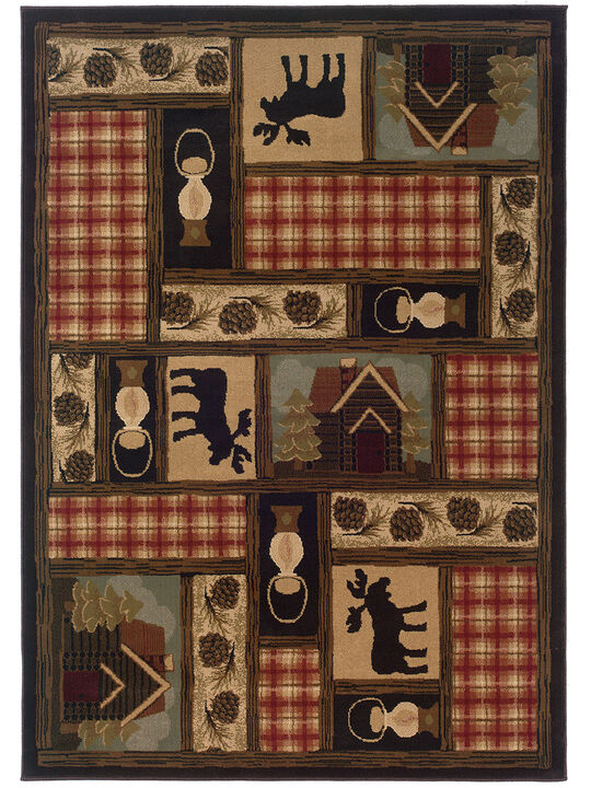 Hudson 7'8" x 10'10" Brown Rug