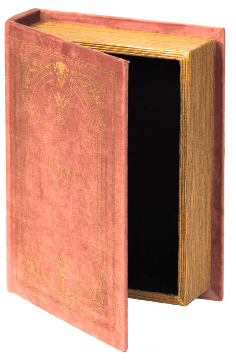 Decorative Vintage Book Shaped Trinket Storage Box - Red