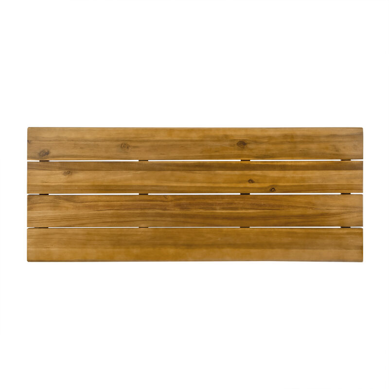 Chic Industrial Teak Acacia Wood Outdoor Bar Table
