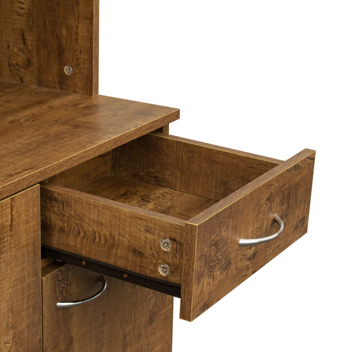 70.87" Tall Wardrobe & Kitchen Cabinet, With 6-Doors, 1-Open Shelves And 1-Drawer For Bedroom