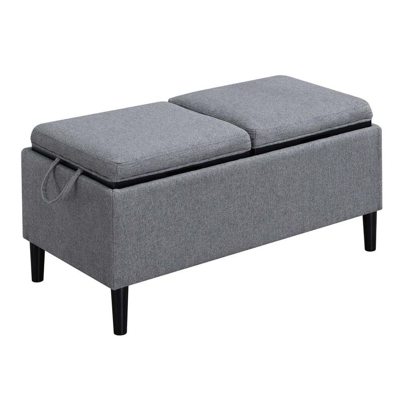 Convenience Concepts Designs4Comfort Magnolia Storage Ottoman with Trays