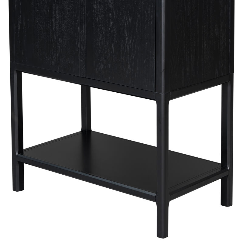 Merax Sophisticated Oak Veneer Cabinet
