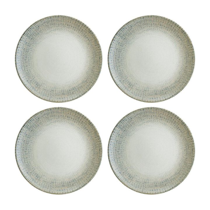 Sway dia.10" Round Decorated Porcelain Plate (Set of 4)