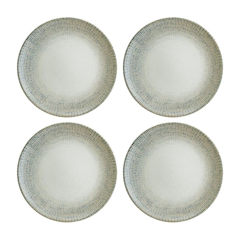 Sway dia.10" Round Decorated Porcelain Plate (Set of 4)