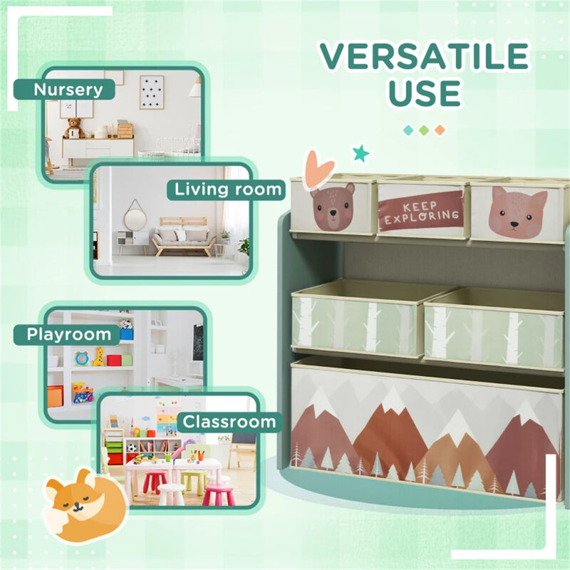 Kids' Toy Organizer with Storage Bins Spacious Playroom Storage Solution