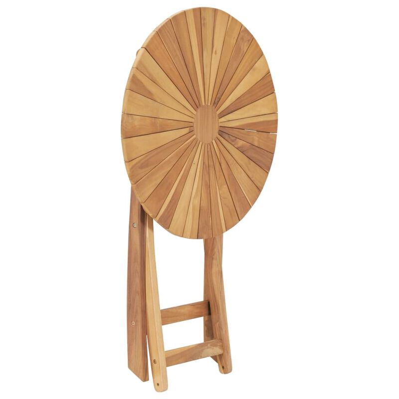 vidaXL Folding Garden Table  23.6" Solid Teak Wood