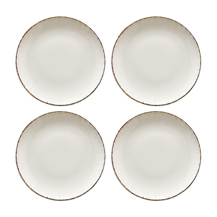 Retro dia.7.5" Round Decorated Porcelain Plate (Set of 4)