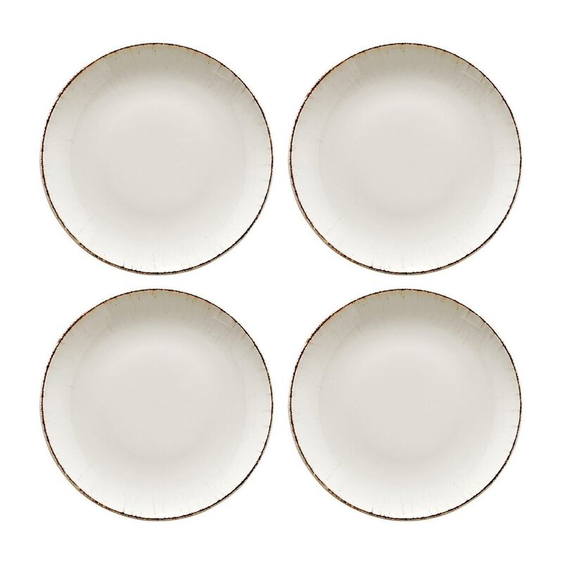 Retro dia.7.5" Round Decorated Porcelain Plate (Set of 4)