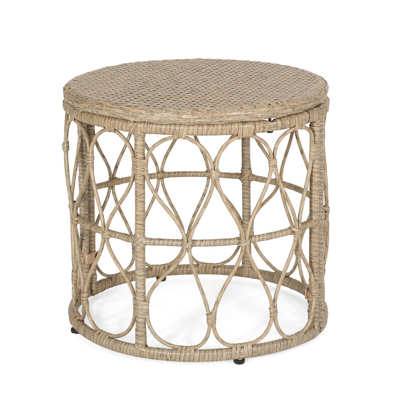Merax 3 Pieces Outdoor PE Rattan Seating Chat Set