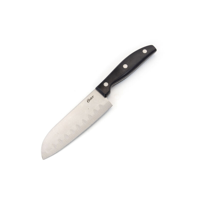 Oster Granger 2 Piece Stainless Steel Santoku Knife Set with Black Handles