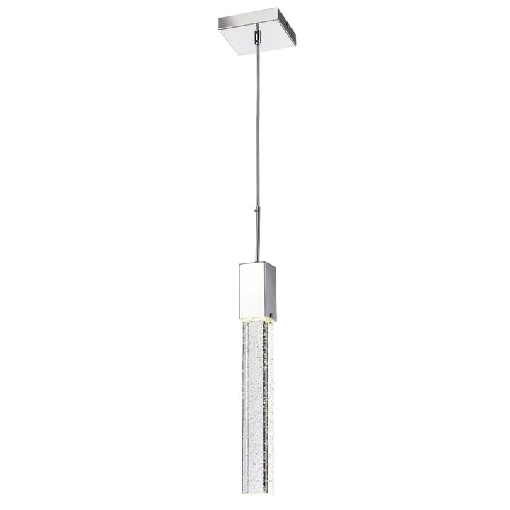 Sparkling Night Chandelier Chrome Metal and Acrylic 1 LED light Dimmable Extra Large