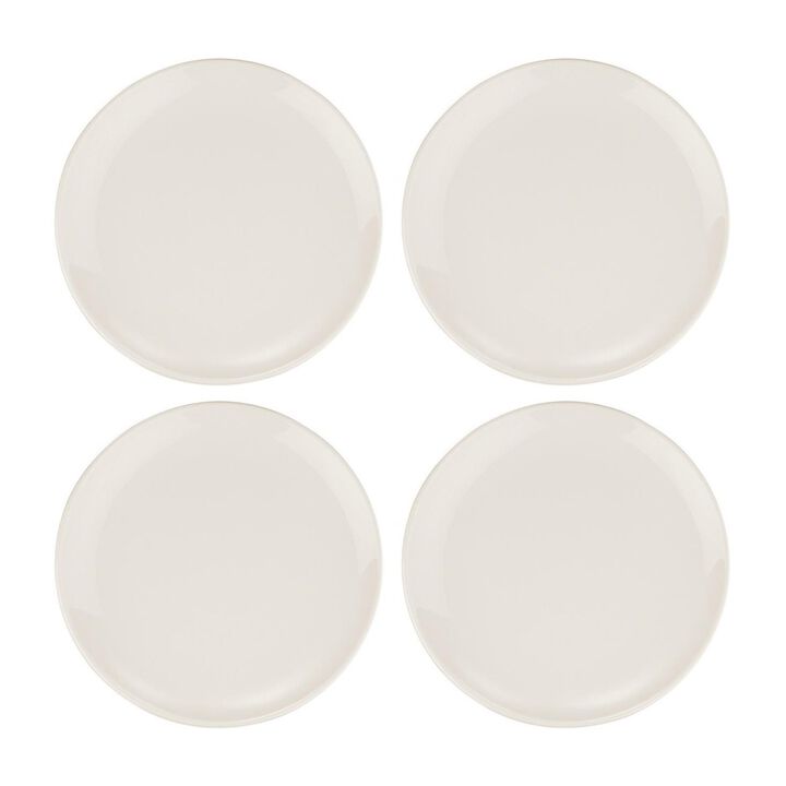 Gourmet dia.7.5" Round Warm White Porcelain Plate (Set of 4)
