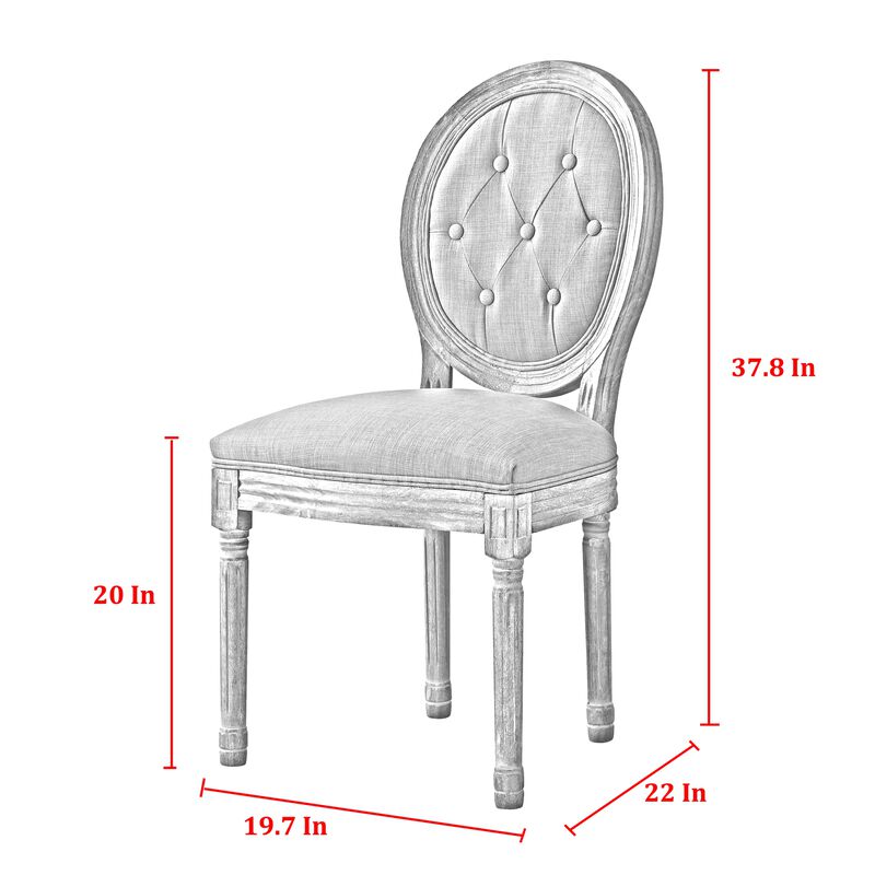 Rustic Manor Felicia Linen Dining Chair