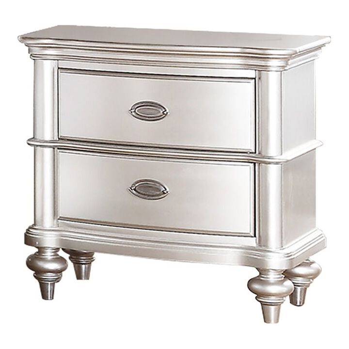 Streamdale Classic Elegant Nightstand, 2-Drawers Bedside Table