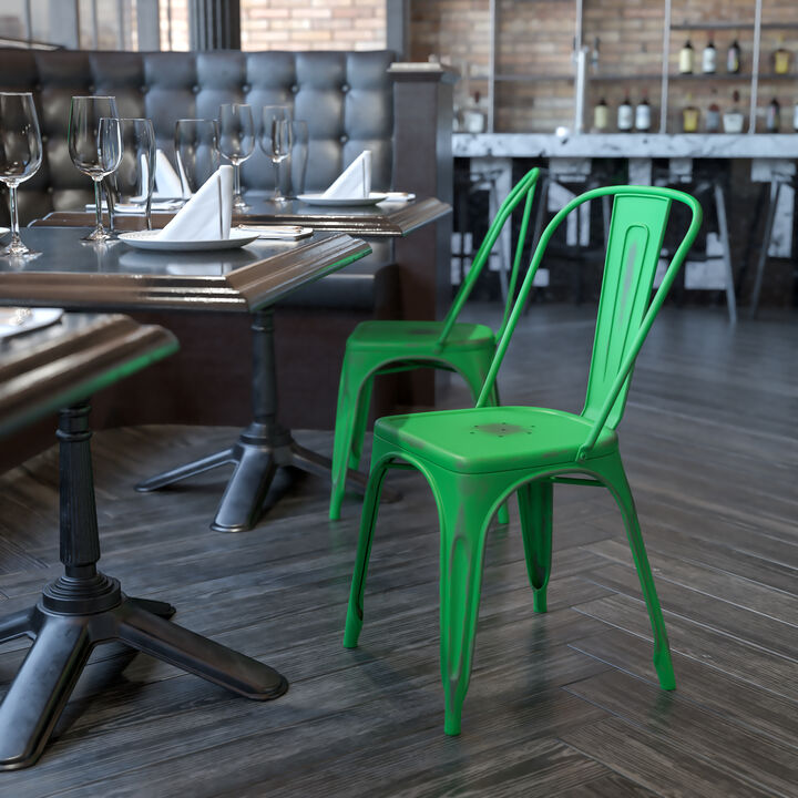 Distressed  Metal Chair