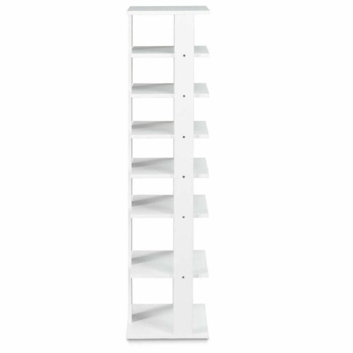Hivvago Wooden Shoes Storage Stand 7 Tiers Shoe Rack Organizer Multi-shoe Rack Shoebox