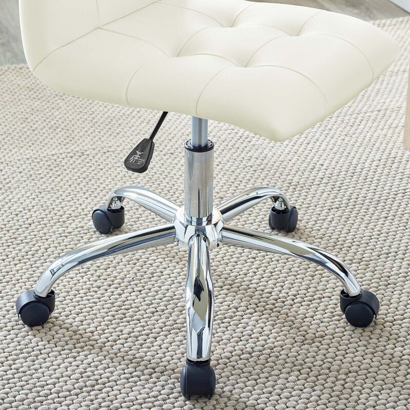 Modway Furniture - Prim Armless Mid Back Office Chair White