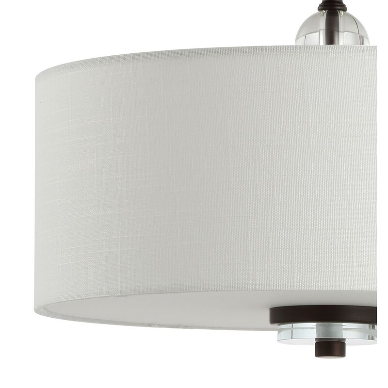 Marc Metal/Crystal LED Semi Flush Mount
