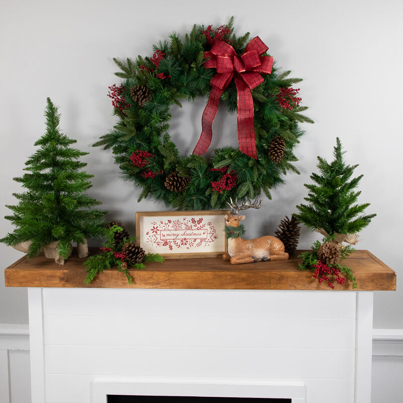 Rosemary Emerald Angel Pine Artificial Christmas Wreath - 30-Inch  Unlit
