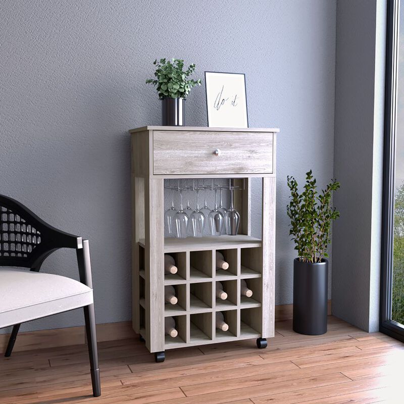 Bar Cart Bayamon, Living Room, Light Gray