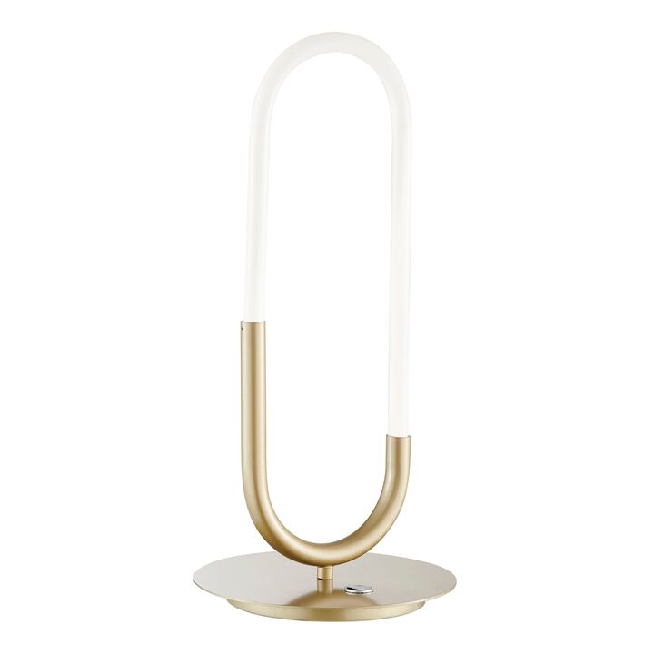 Single Clip Table Lamp Matte Black Metal and Acrylic Dimmable Integrated LED