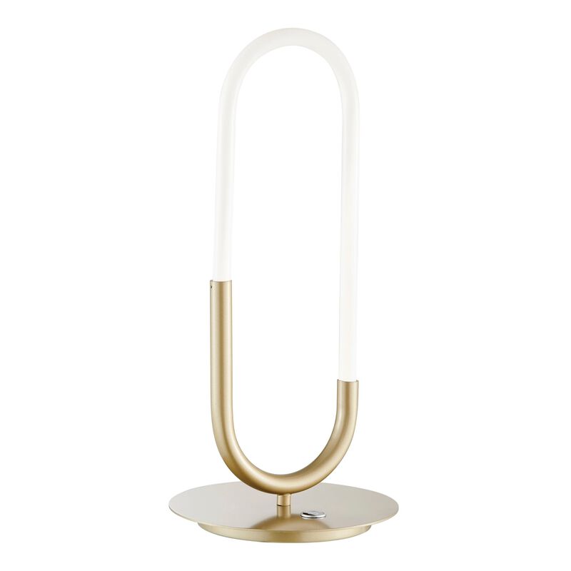 Single Clip Table Lamp Matte Black Metal and Acrylic Dimmable Integrated LED