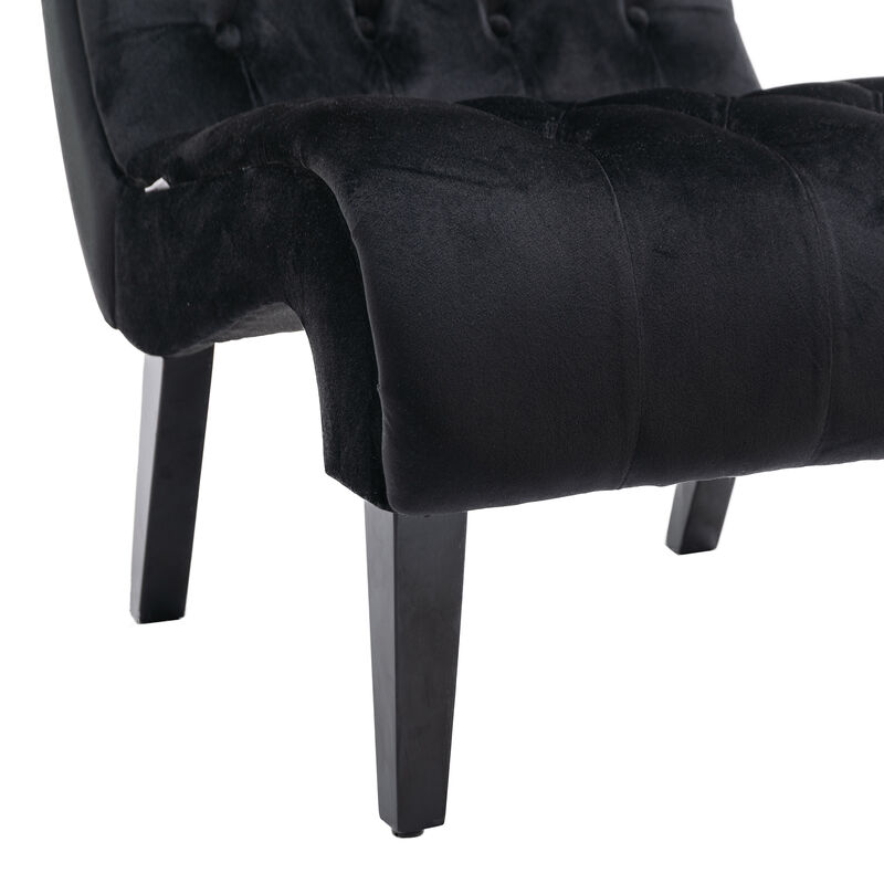 Merax Modern Velvet Armless Accent Chair