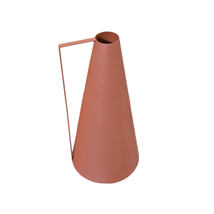 Handmade Iron Geometric Orange Bud Vase For Indoor & Outdoor Use BBH Homes