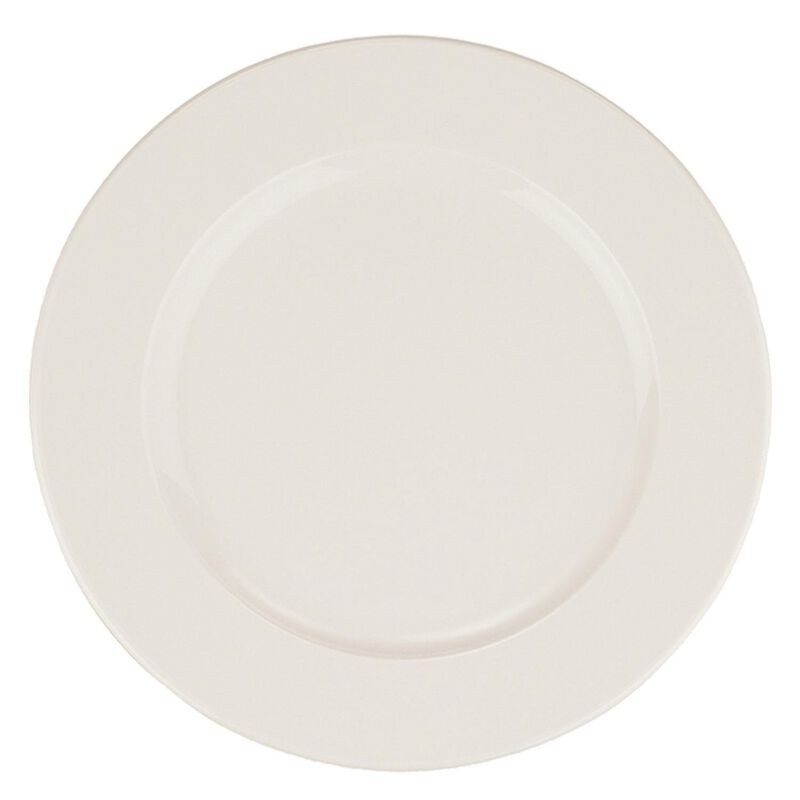 Banquet dia.10.75" Round Warm White Porcelain Plate (Set of 4)