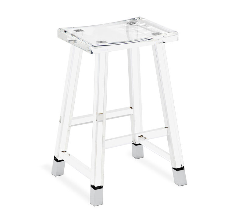 Reva Counter Stool - Nickel