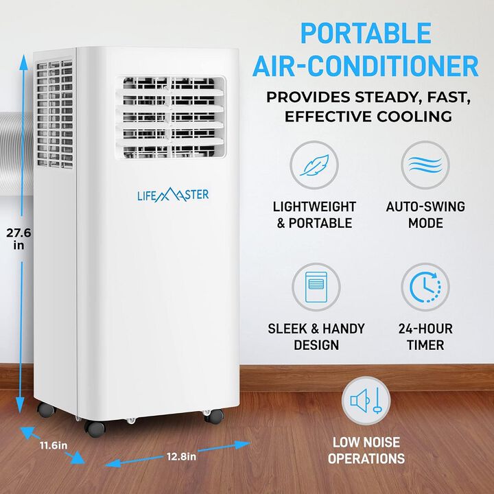 10,000 BTU Portable Air Conditioners, Room Air Conditioner with Digital Remote for Room up to 450 Sq.Ft, 3-in-1 Portable AC Unit with with Installation Kit for Home/Office/Dorms