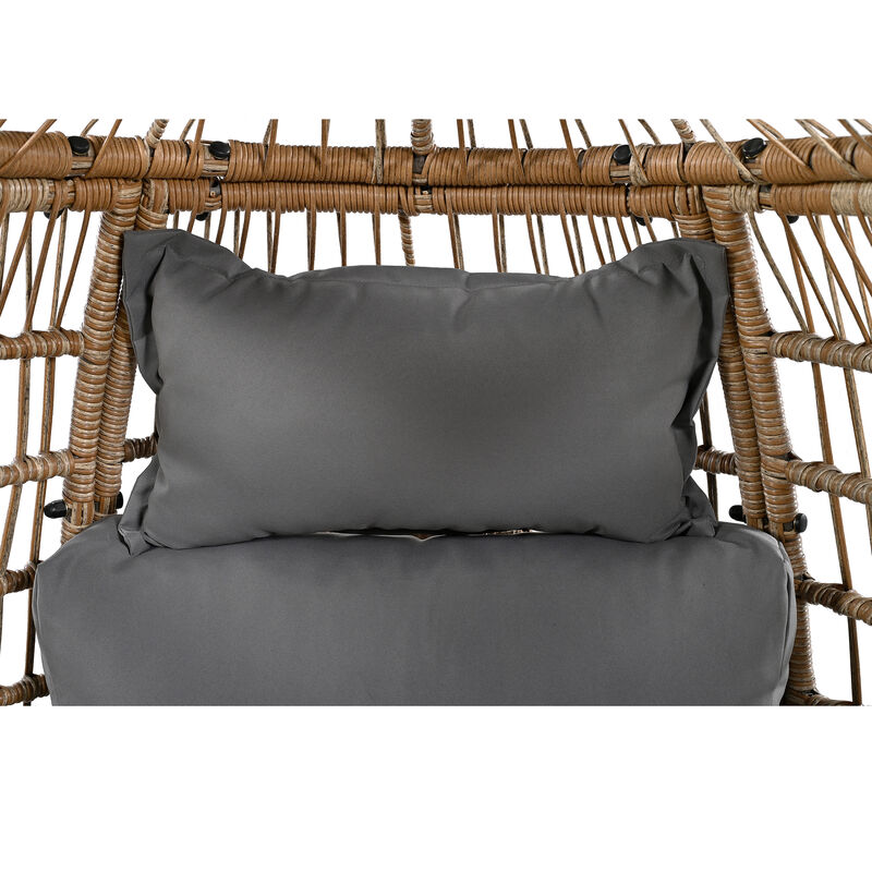 Merax Egg-shape Outdoor Swivel Chair with Cushions