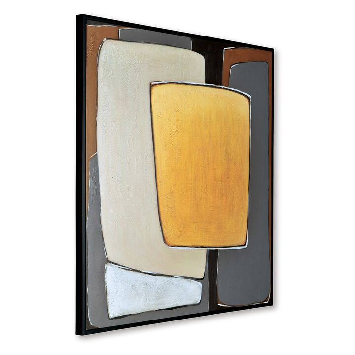 Bolton Wall Art, Multicolor Geometric Modernist Design, Canvas 48x48 - Benzara