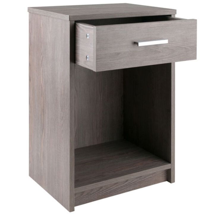 Winsome Wood Rennick Accent Table, Ash Gray, 15.75 x 12.48 x 23.62