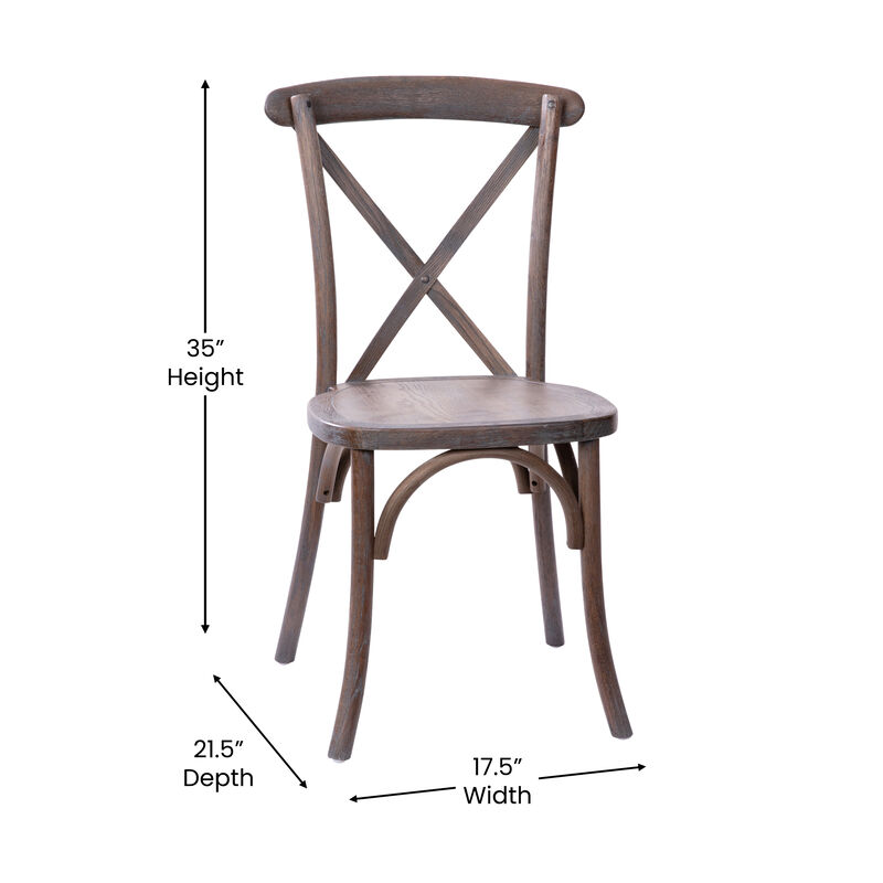Wood Cross Back Chairs